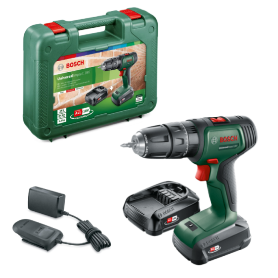 Perceuse visseuse percussion 18V 2X15AH chargeur universalimpact Bosch 06039D4172