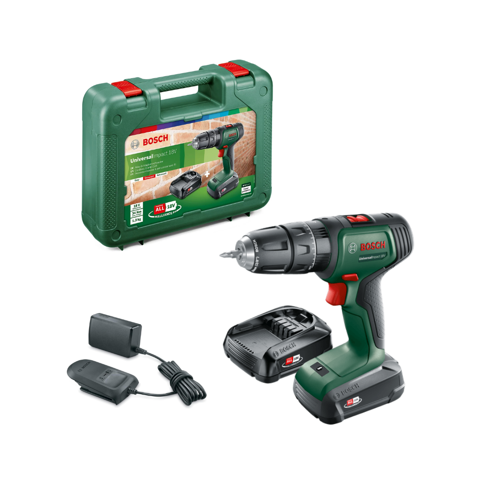 Perceuse visseuse percussion 18V 2X15AH chargeur universalimpact Bosch 06039D4172