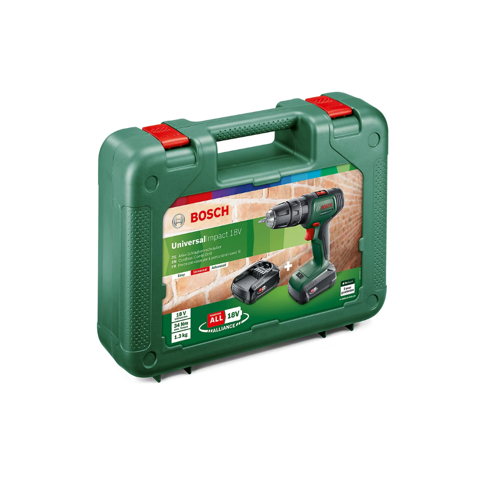 Perceuse visseuse percussion 18V 2X15AH chargeur universalimpact Bosch 06039D4172