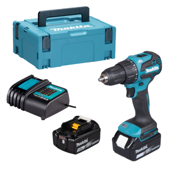 Perceuse visseuse a percussion 18V lxt O13 mm 2X30AH chargeur en makpac Makita DHP490SFJ