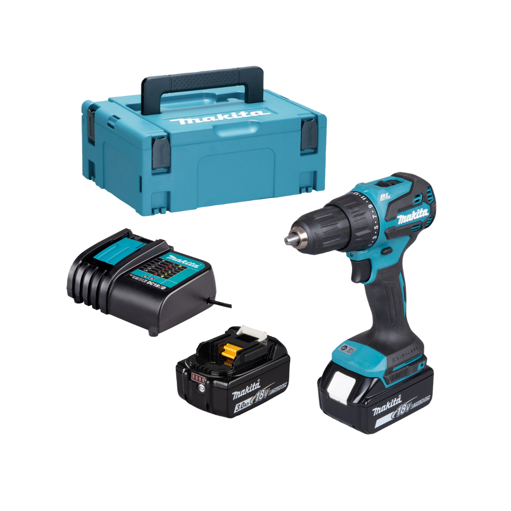 Perceuse visseuse a percussion 18V lxt O13 mm 2X30AH chargeur en makpac Makita DHP490SFJ