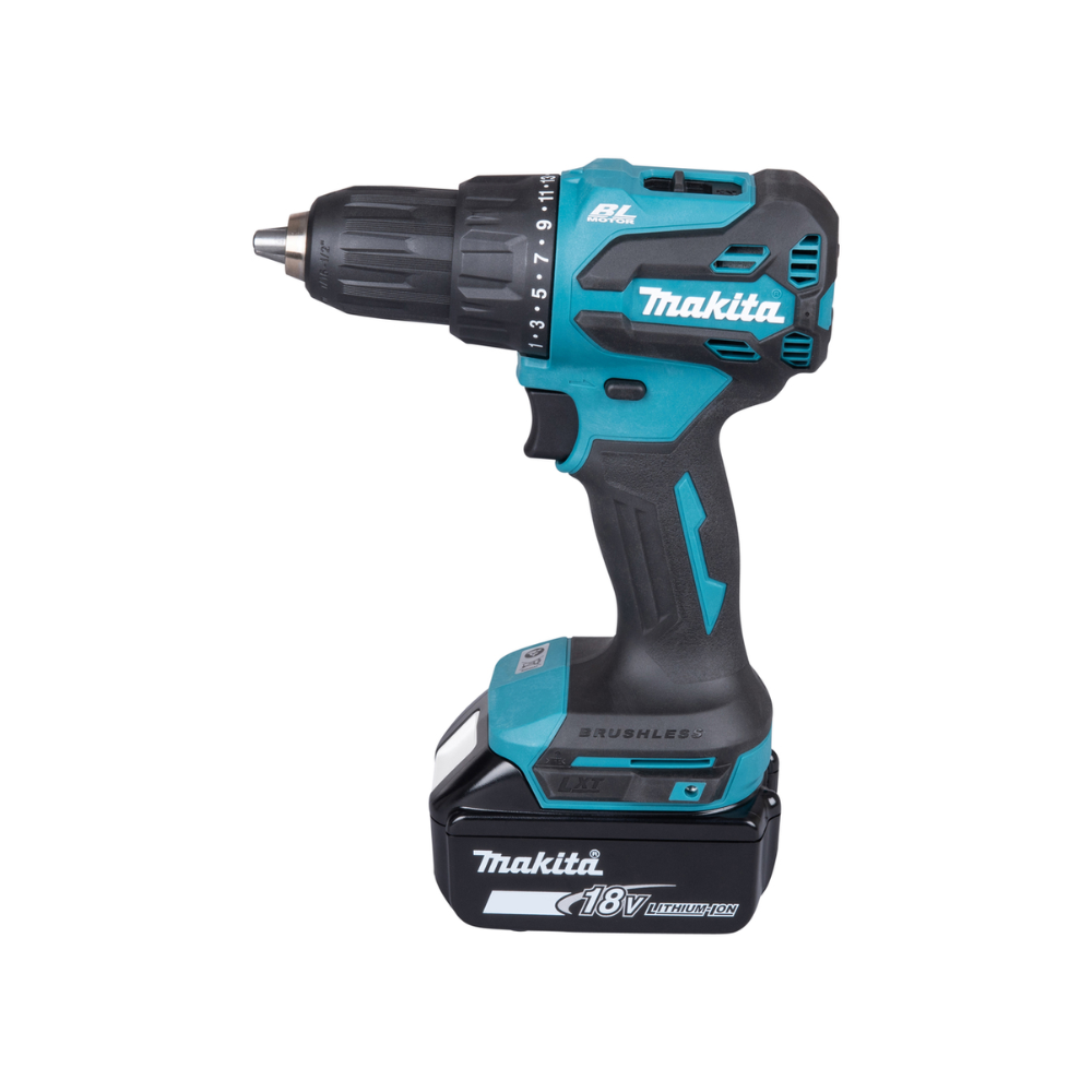 Perceuse visseuse a percussion 18V lxt O13 mm 2X30AH chargeur en makpac Makita DHP490SFJ