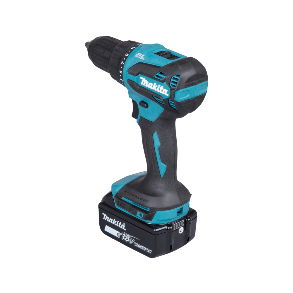Perceuse visseuse a percussion 18V lxt O13 mm 2X30AH chargeur en makpac Makita DHP490SFJ