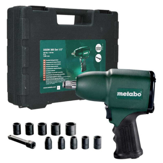 Boulonneuse pneumatique dssw 360 set 12 Metabo 604118500