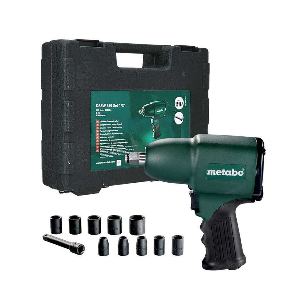 Boulonneuse pneumatique dssw 360 set 12 Metabo 604118500