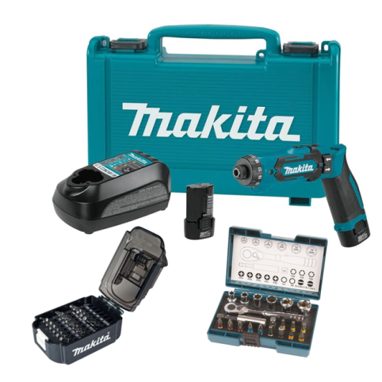 Pack complet tournevis batterie set d embouts coffret cle Makita