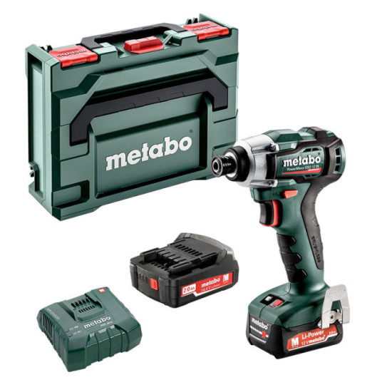Visseuse a chocs 12V 140 nm 2X20 ah en metabox powermaxx ssd 12 bl Metabo 601115500