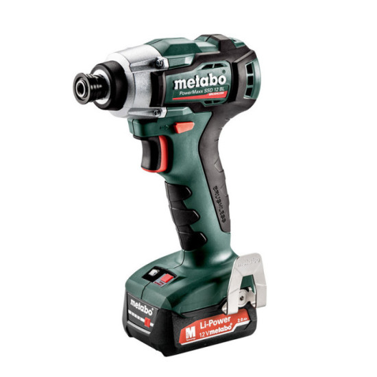Visseuse a chocs 12V 140 nm 2X20 ah en metabox powermaxx ssd 12 bl Metabo 601115500