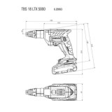 Visseuse a placo 18V tbs 18 ltx bl 5000 metabox Metabo 620063840