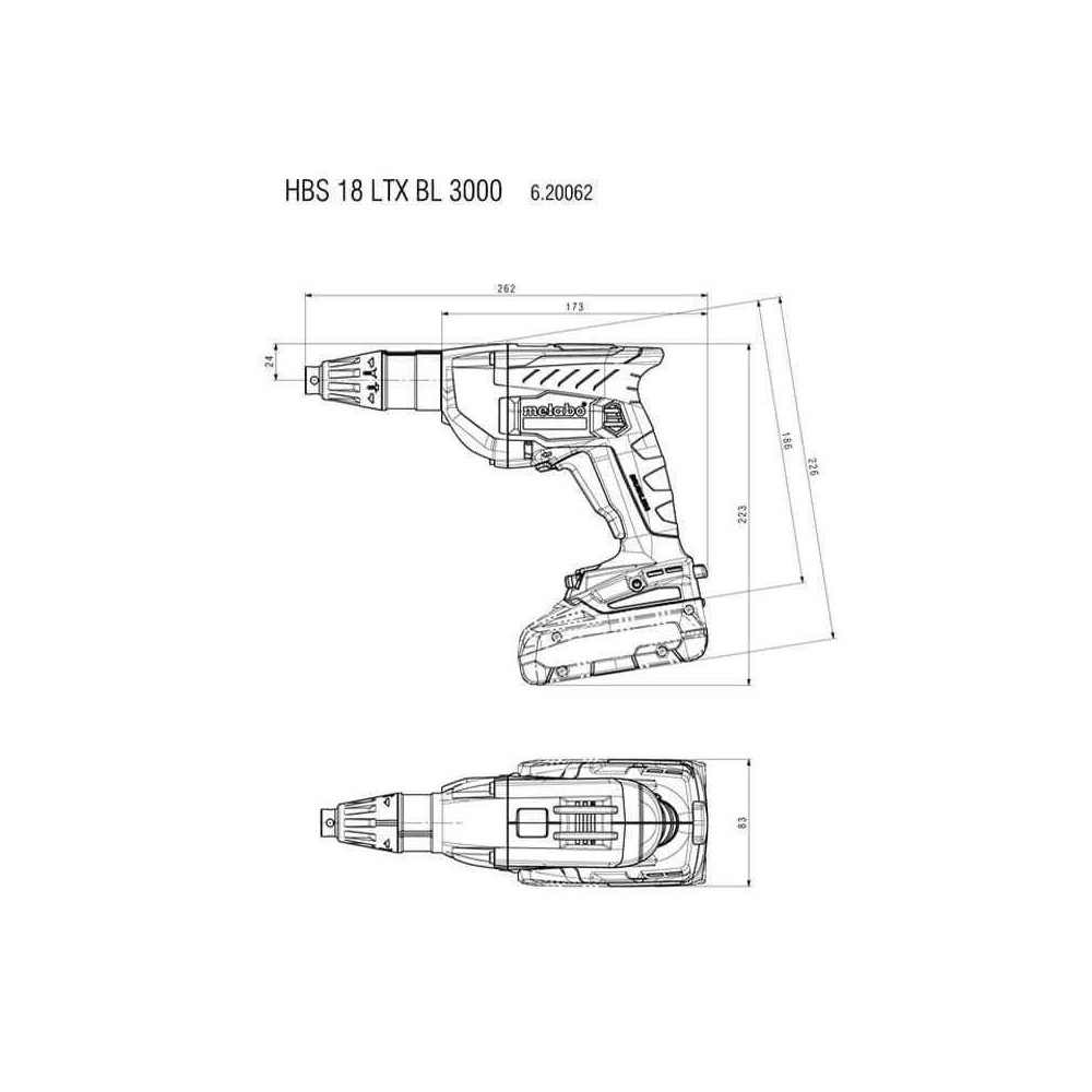 Visseuse a placo sans fil hbs 18 ltx bl 3000 Metabo 620062540