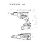 Visseuse a placo sans fil hbs 18 ltx bl 3000 Metabo 620062540