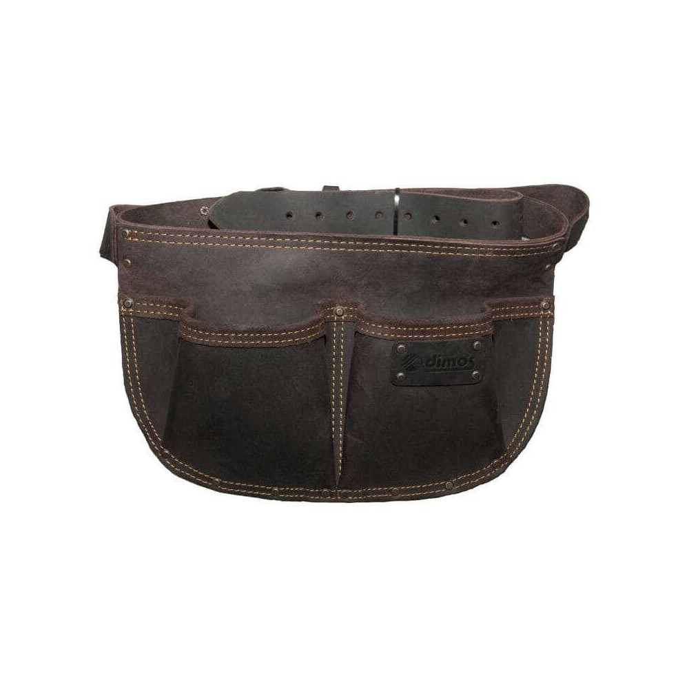 Poche à clous arrondie cuir avec ceinture 2 compartiments Dimos | ProForPro