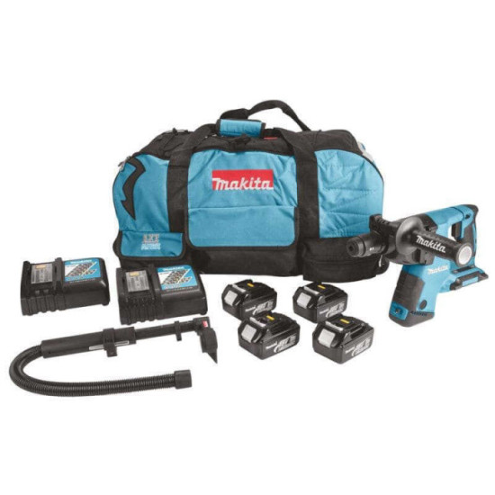 Perforateur burineur sds plus 36V 2X18V 26 mm 2 chargeur 4 x 30AH dans un sac Makita DHR264RF4X1
