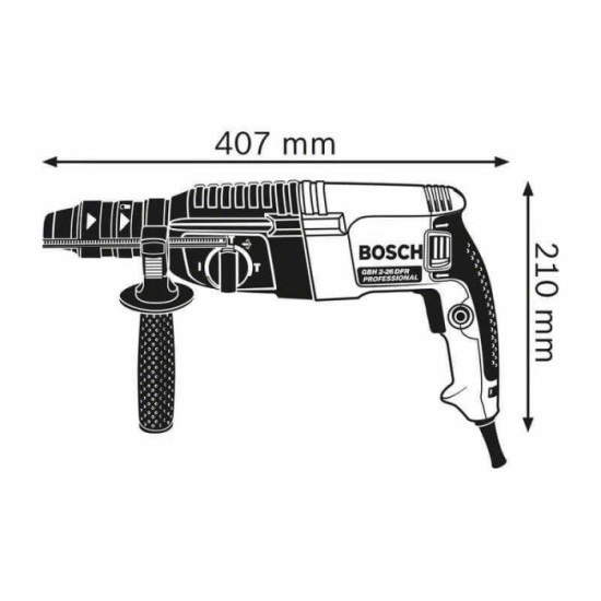 Perforateur sds plus 830W gbh 2 26 f Bosch 06112A4000