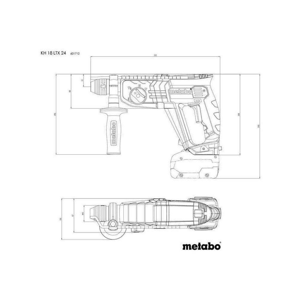 Perforateur burineur 18V kh 18 ltx 24 Metabo 601712850