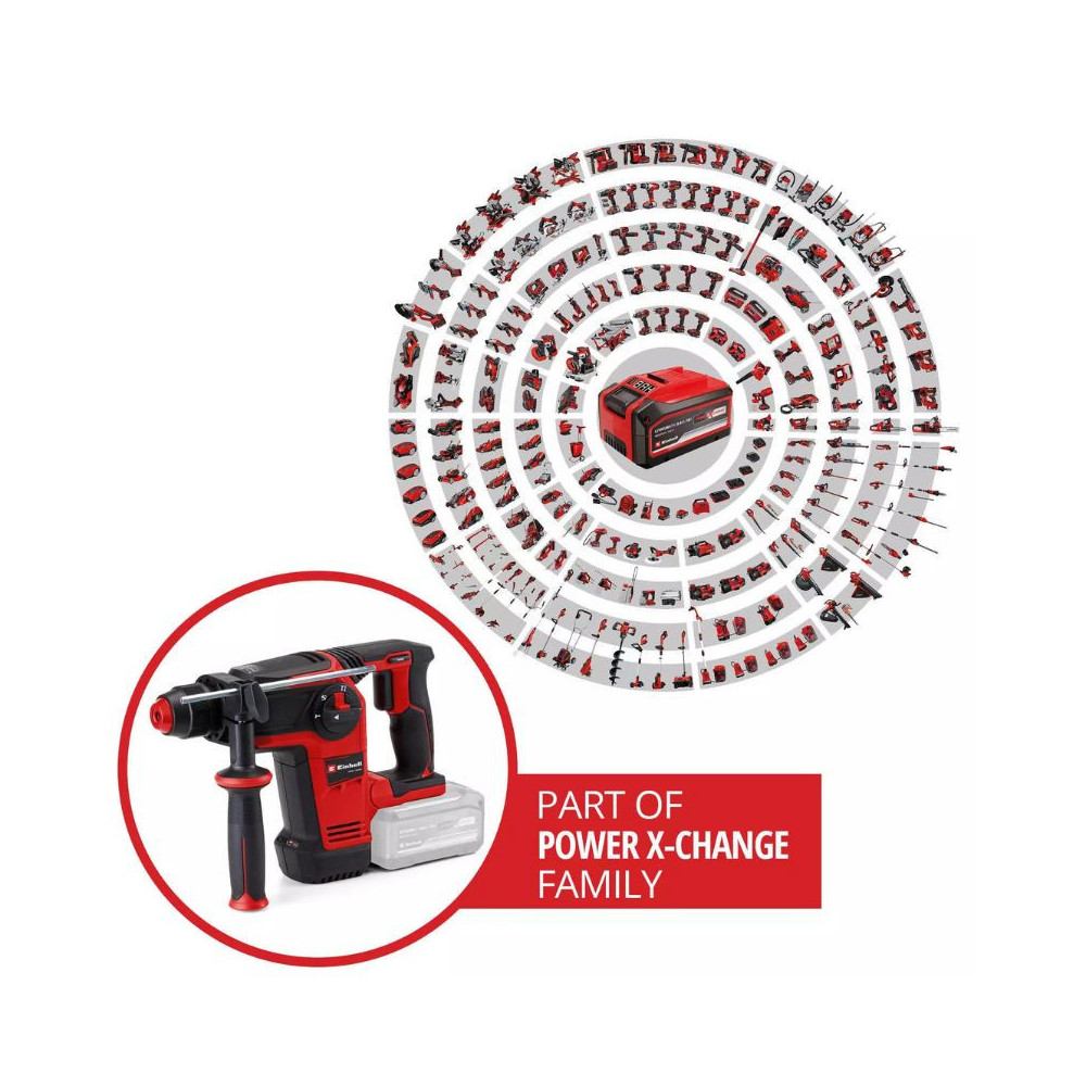 Perforateur burineur 18V tp hd 1826 li bl solo en valise Einhell 4514265