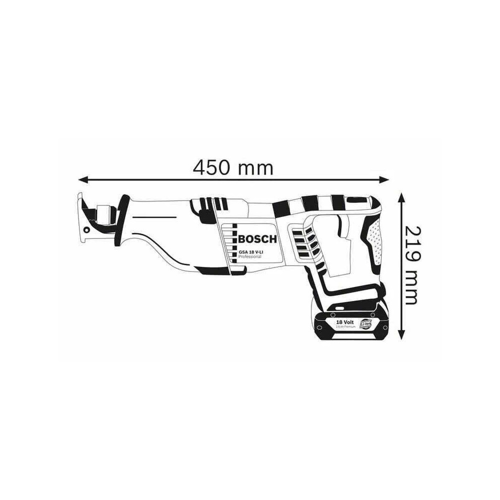 Scie sabre gsa 18 v li en coffret Bosch 060164C801