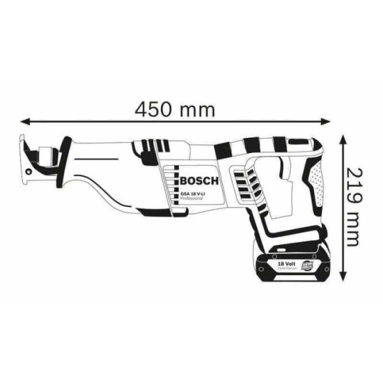 Scie sabre Bosch GSA18V lin
