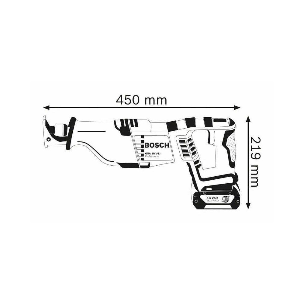 Scie sabre Bosch GSA18V lin