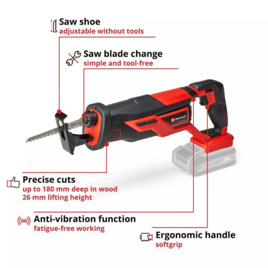 Scie sabre 18V te ap 1826 li solo Einhell 4326290