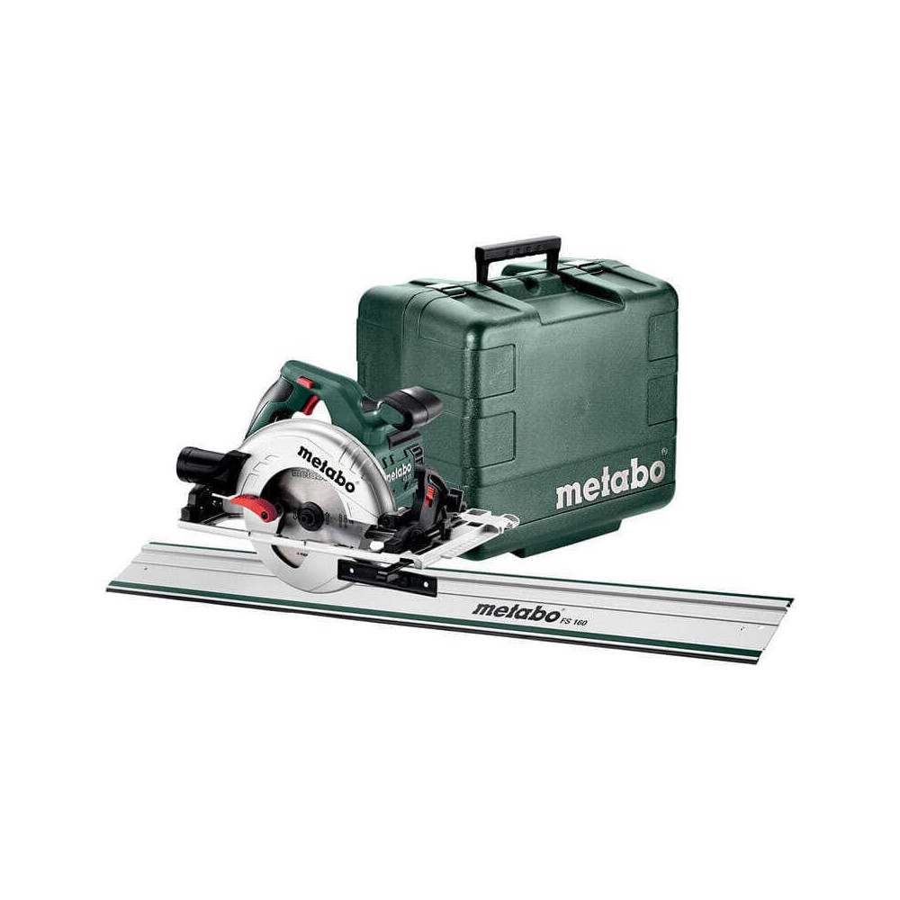 Scie circulaire electrique ks 55 fs set avec rail de guidage Metabo 691064000