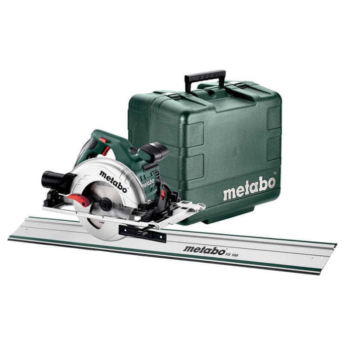 Scie circulaire electrique ks 55 fs set avec rail de guidage Metabo 691064000