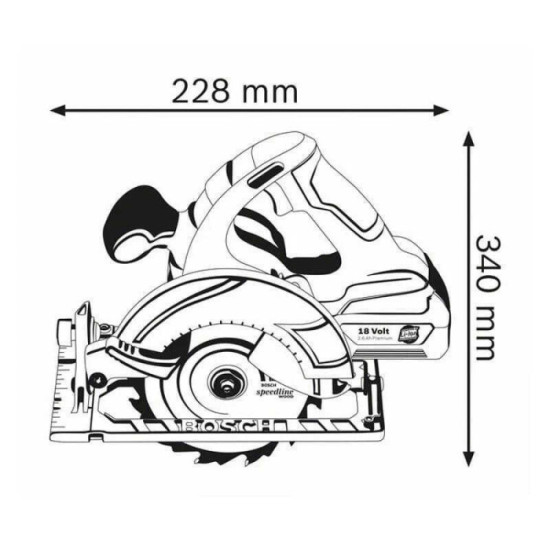 Scie circulaire gks 18 v li en coffret Bosch 060166H006