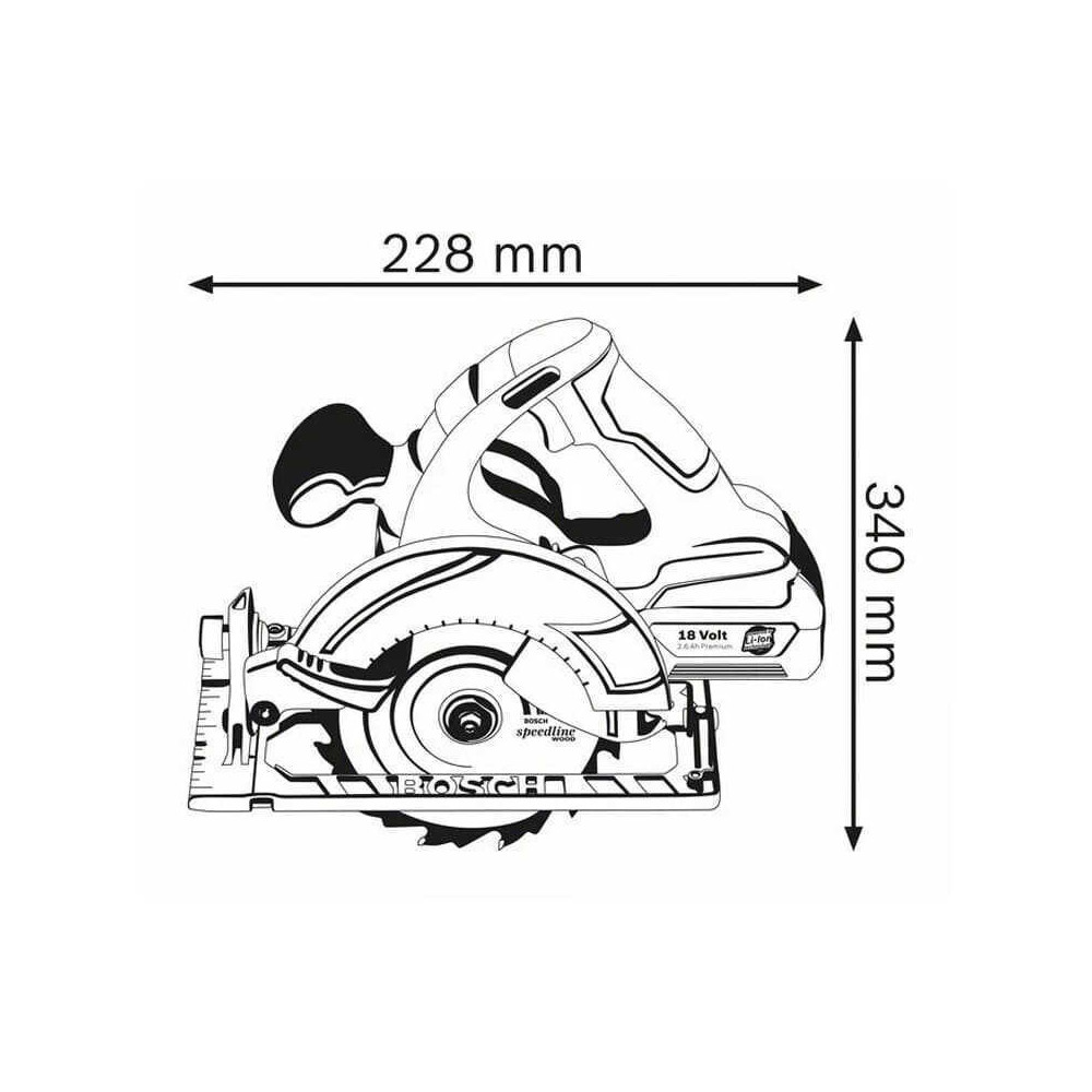 Scie circulaire gks 18 v li en coffret Bosch 060166H006