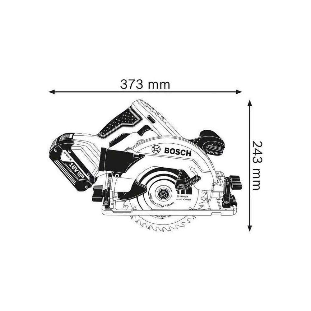 Scie circulaire gks 18V 57 g Bosch 06016A2101