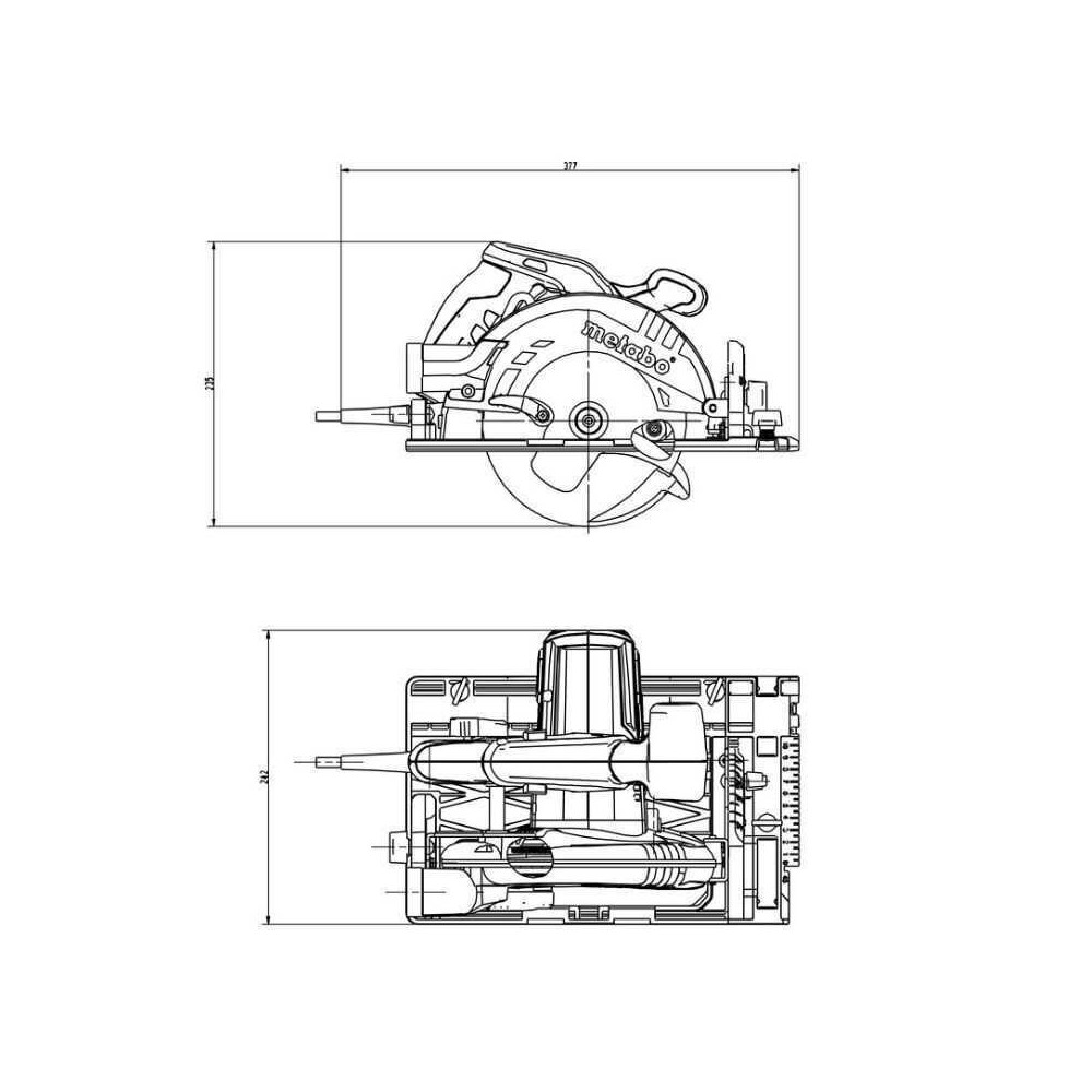 Scie circulaire 1200 w 160X20 mm ks 55 fs dans coffret Metabo 600955500