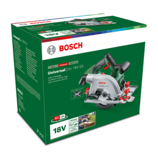 Scie circulaire 18V universalcirc 18V 53 solo Bosch 06033B1400