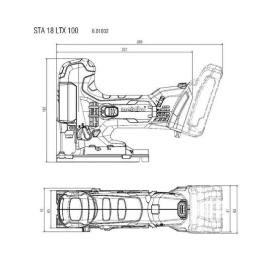 Scie sauteuse 18V produit seul sta 18 ltx 100 Metabo 601002890