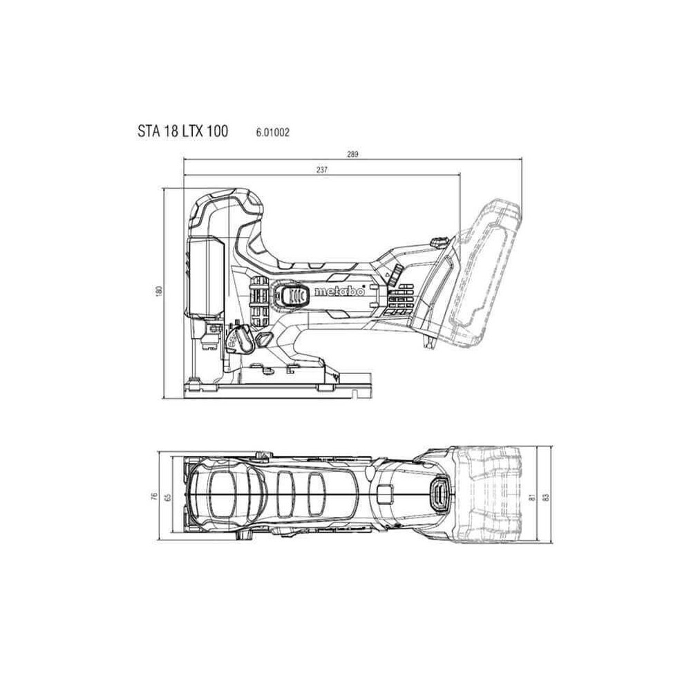 Scie sauteuse 18V produit seul sta 18 ltx 100 Metabo 601002890