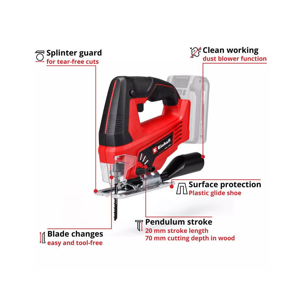 Scie sauteuse 18V tc js 18 li solo Einhell 4321209