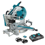 Scie a onglets radiale 36V 305 mm avec systeme aws Makita DLS211PT2U