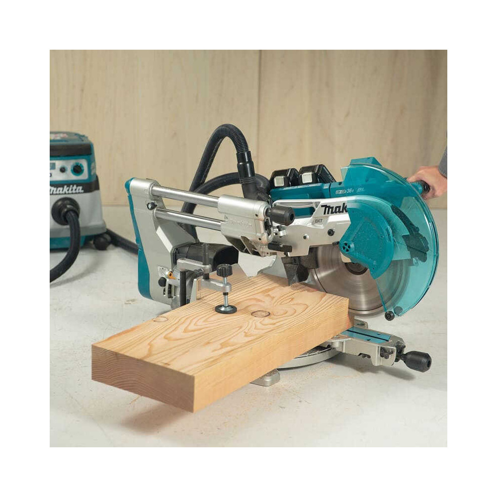 Scie a onglets radiale 36V 305 mm avec systeme aws Makita DLS211PT2U