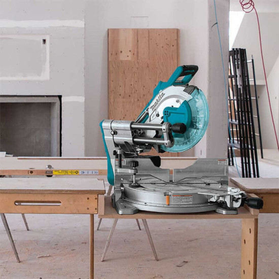 Scie a onglets radiale 36V 305 mm avec systeme aws Makita DLS211PT2U