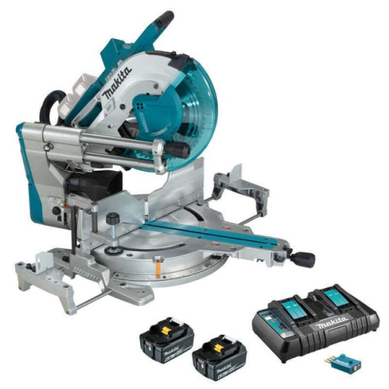 Scie a onglets radiale 36V 305 mm avec systeme aws Makita DLS211GT2U