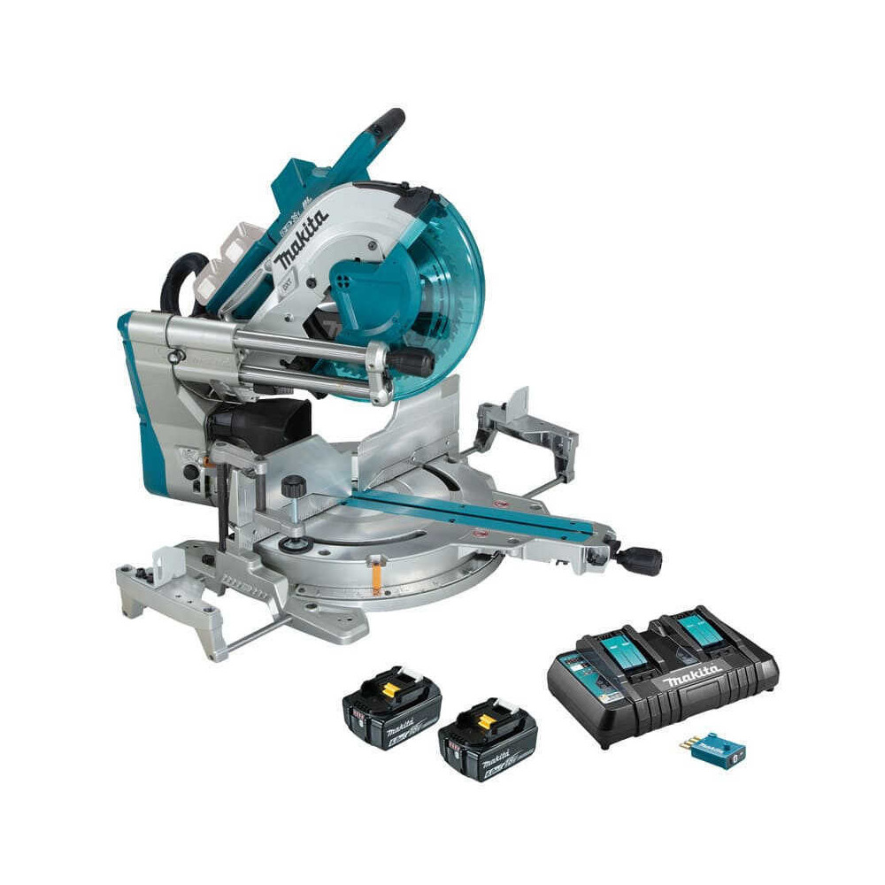 Scie a onglets radiale 36V 305 mm avec systeme aws Makita DLS211GT2U