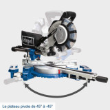 Scie a onglets radiale 2200 w HM254SPX 2 lames O254 mm scheppach 5901222901