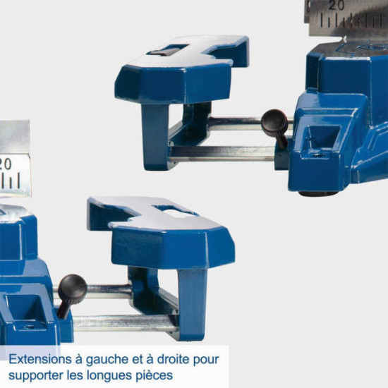 Scie a onglets radiale 2200 w HM254SPX 2 lames O254 mm scheppach 5901222901