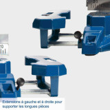 Scie a onglets radiale 2200 w HM254SPX 2 lames O254 mm scheppach 5901222901