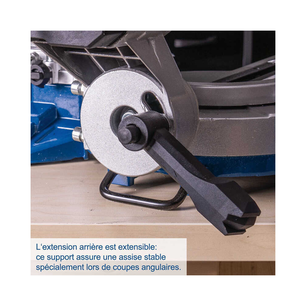 Scie a onglets radiale 2200 w HM254SPX 2 lames O254 mm scheppach 5901222901