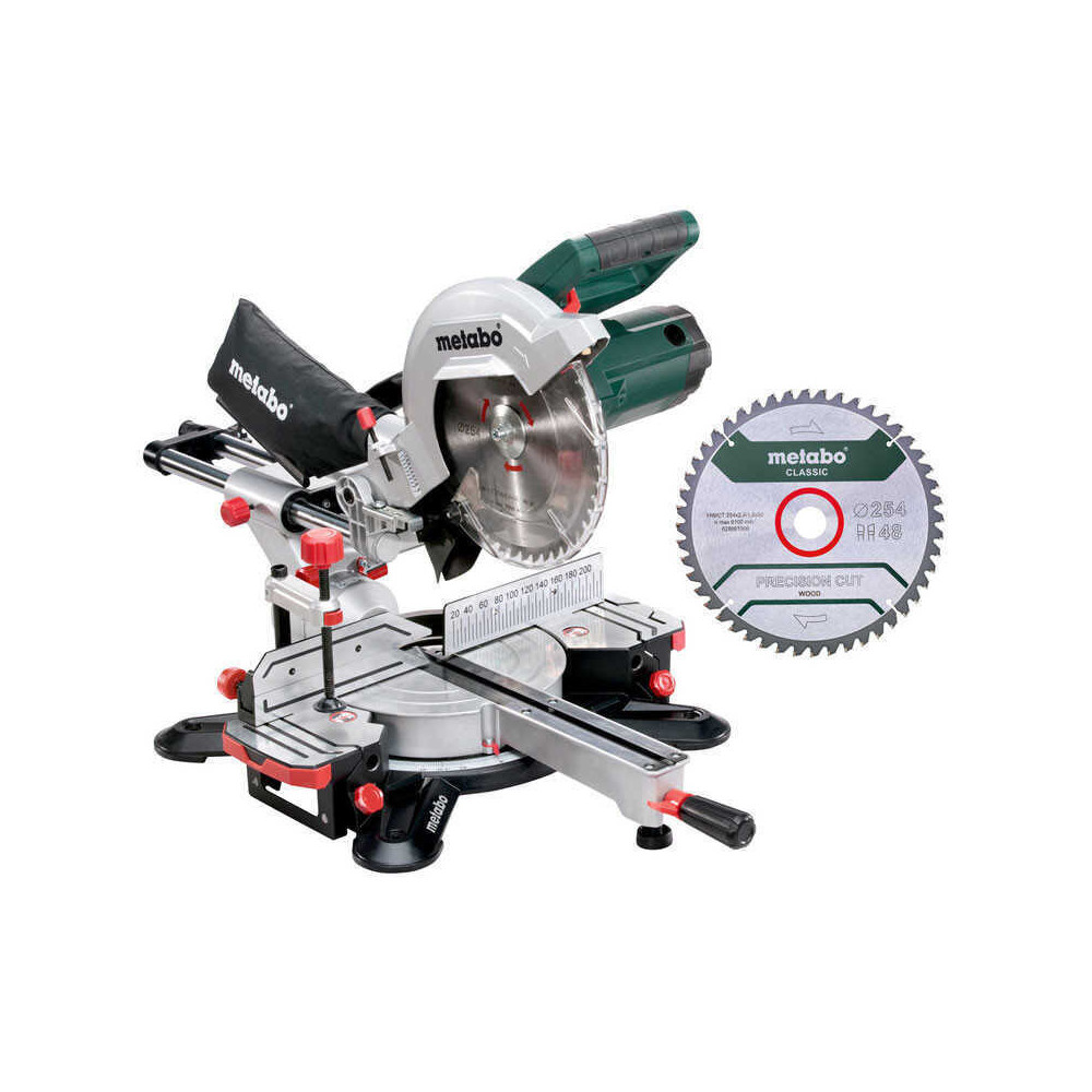 Scie onglet radiale kgs 254 m set carbure 690828000 Metabo