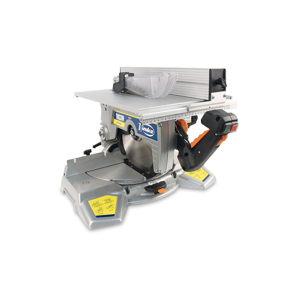 Scie a onglet inclinable avec table superieure virutex 3300400