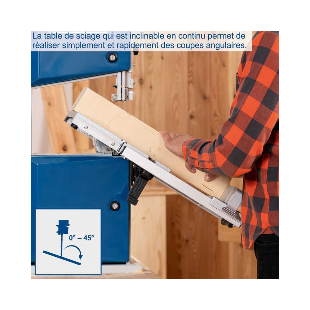 Scie a ruban volants inclus 2E lame de scie et calibre a onglets HBS261 scheppach 5901505901