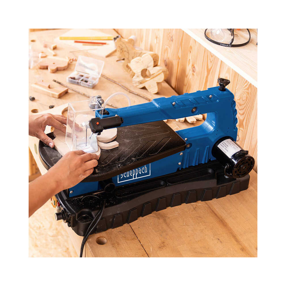 Scie a chantourner vitesse de coupe variable de 550 a 1500MIN deco switch scheppach 5901409901