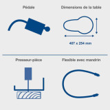 Scie a chantourner vitesse de coupe variable de 550 a 1500MIN deco switch scheppach 5901409901