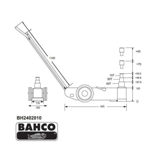 Cric hydropneumatique Bahco BH2402010