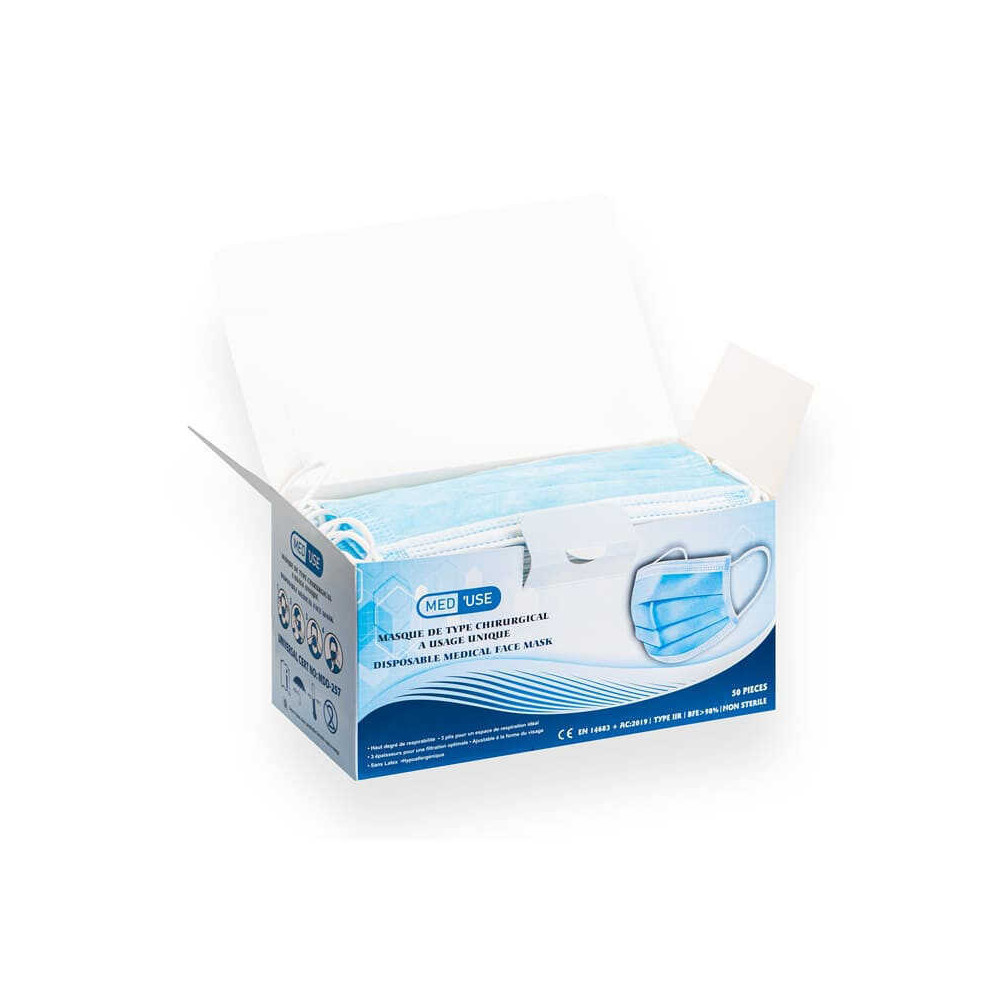 Masques hygieniques chirurgical 3 plis TYPE2R